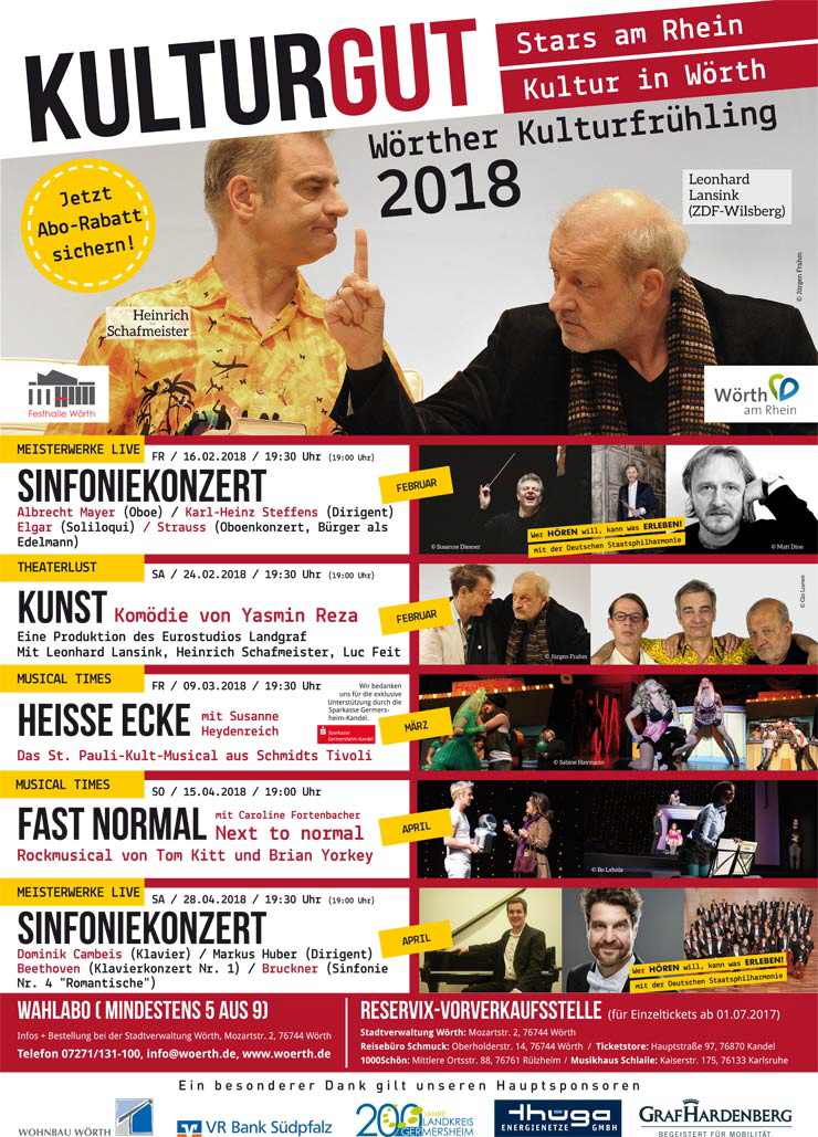 Poster Kulturprogramm Stadt Wörth 2018