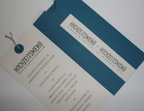 Hochzeitskarten blau